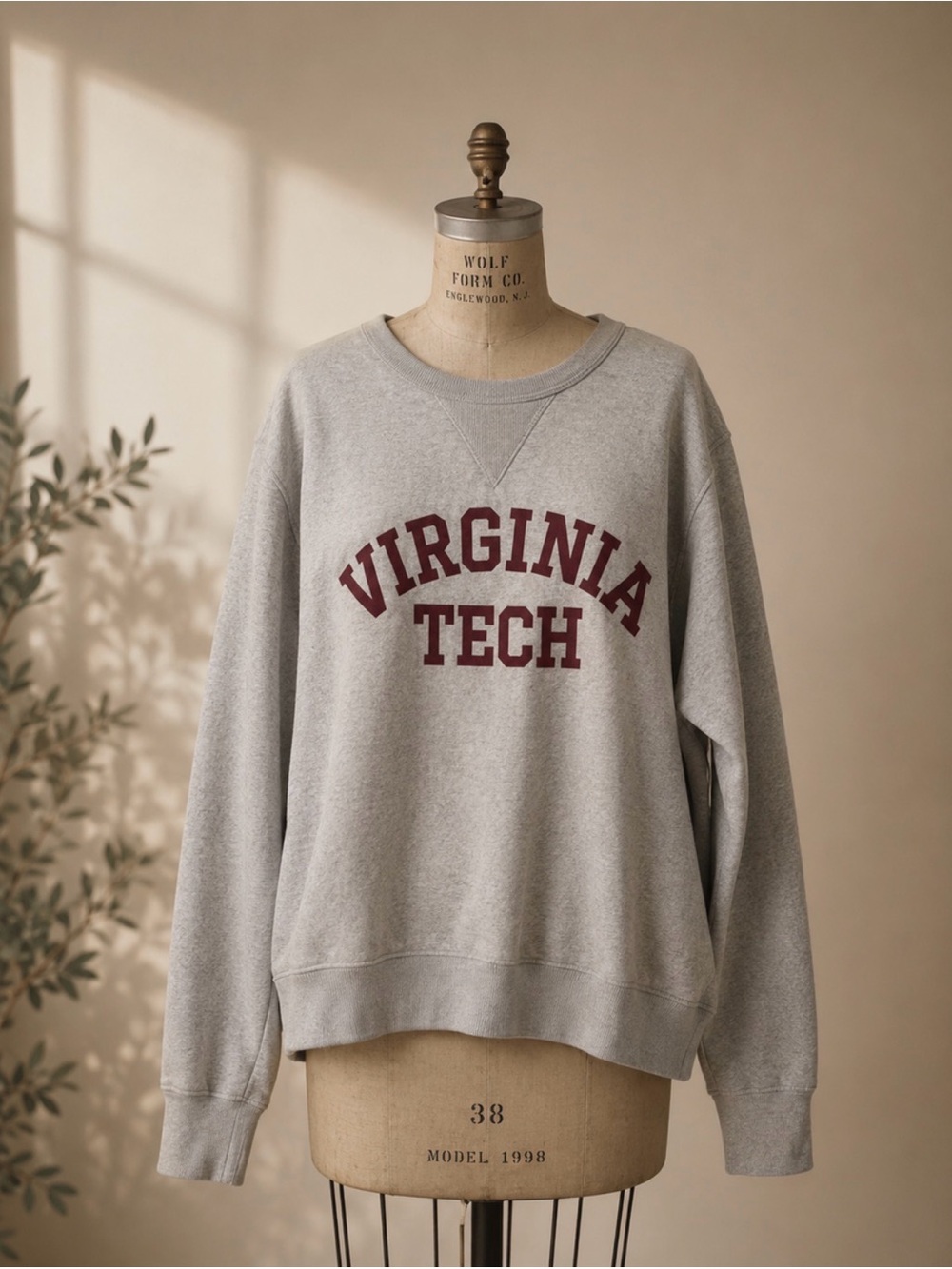 League Gray Crewneck Sweatshirt with Subtle Logo